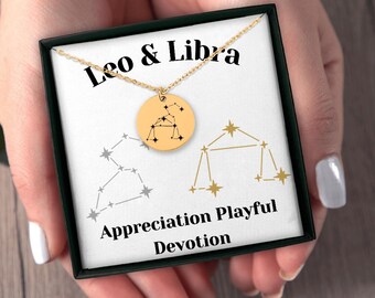 2 Collane Zodiacali Con Ciondolo Costellazione - 12 Segni, Regolabili, Regalo Per Donne E Ragazze