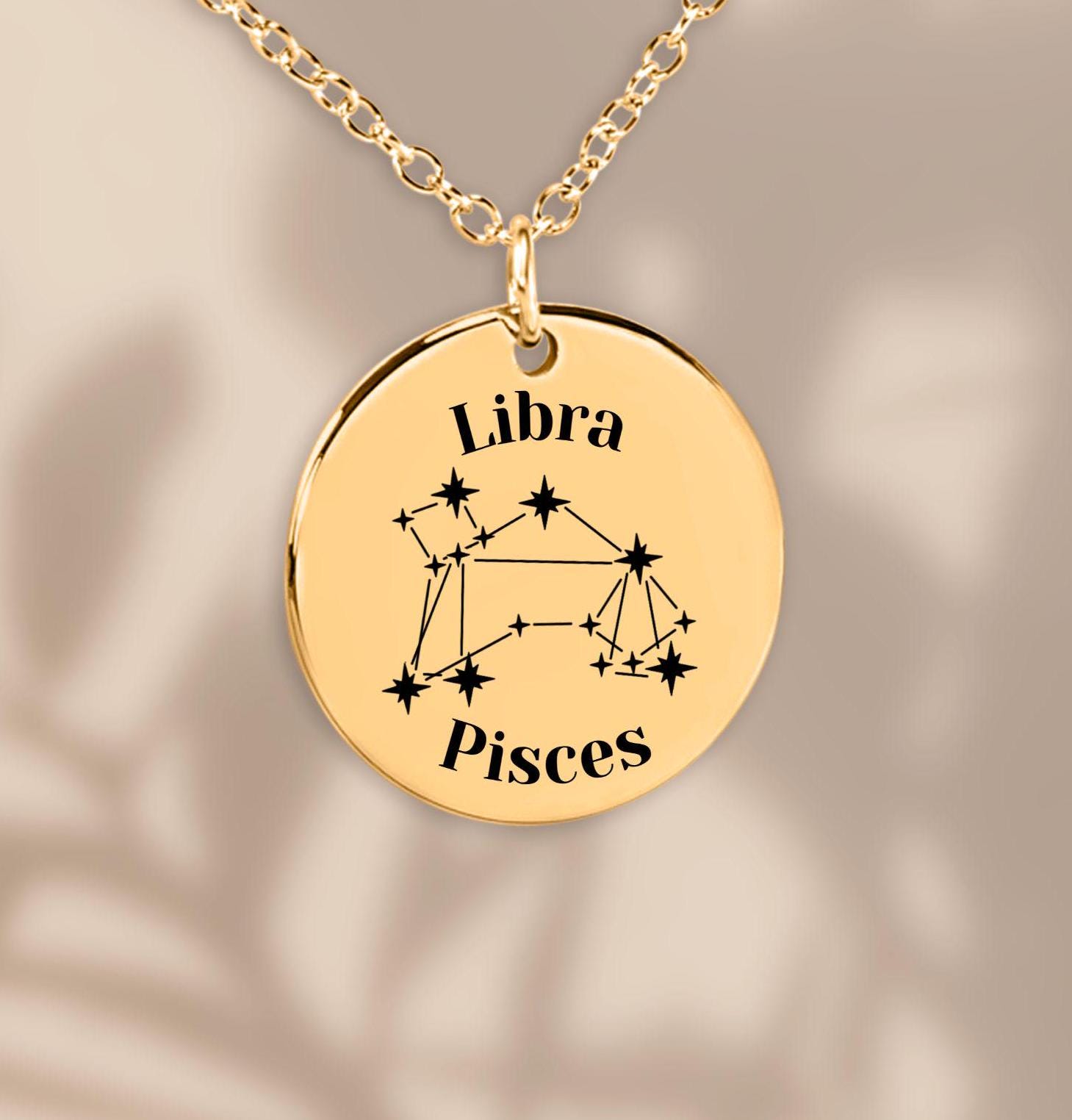 Bilancia e Pesci Coppie Astrologia Costellazioni Oroscopo Zodiaco Stelle Collana Gioielli Regalo per Lei Fidanzata Moglie Compleanno Anniversario