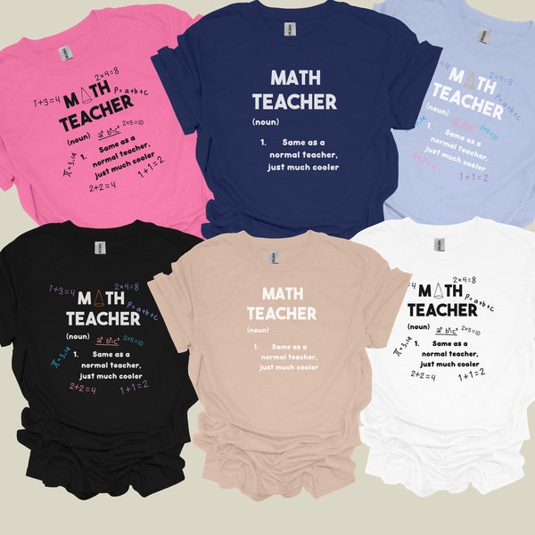 Math Teacher Cool Definition T-Shirt, Funny Math Nerd Shirt, Unique Gift for Teachers, Educator Apparel