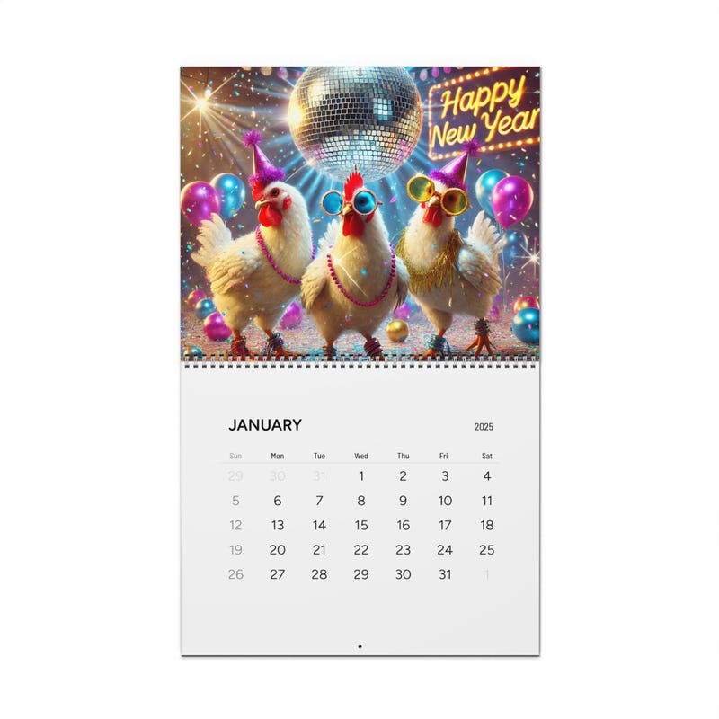 Chicken Calendar 2025 Etsy