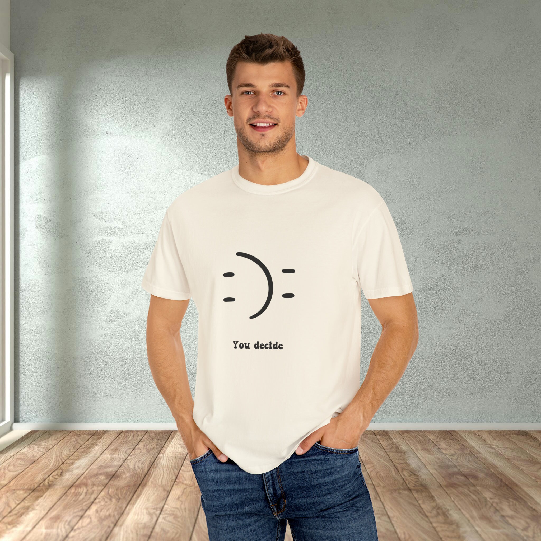 Happy Face Sad Face You Decide Emoji Face Emotions Tshirt Etsy(03)