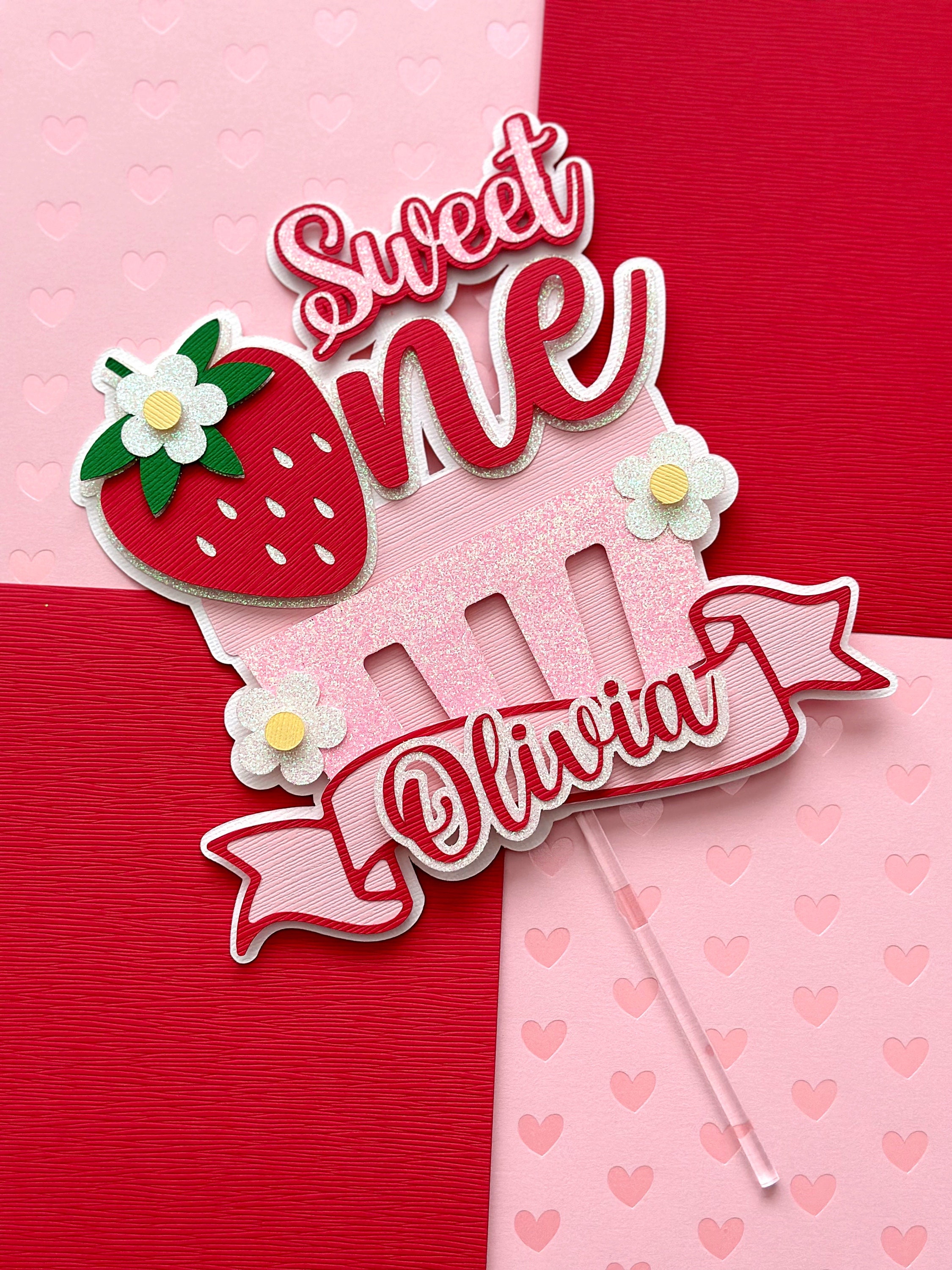 Berry First Birthday Cake Topper Sweet One Party Decoration - Etsy