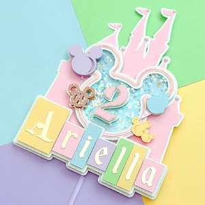 Vintage Retro Pastel Castle Cake Topper Decoration 1st Birthday Smash Cake High Chair Banner