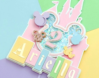 Vintage Retro Pastel Castle Cake Topper Decoration 1st Birthday Smash Cake High Chair Banner