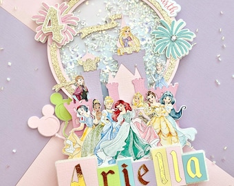 Princess Castle Cake Topper Pastel Decoration Birthday Party