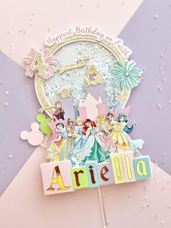 Princess Castle Cake Topper Pastel Decoration Birthday Party