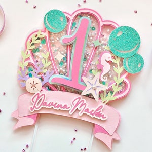 Mermaid Cake Topper Under The Sea Party Ideas Little Mermaid Decor First Birthday Onder the Sea Theme