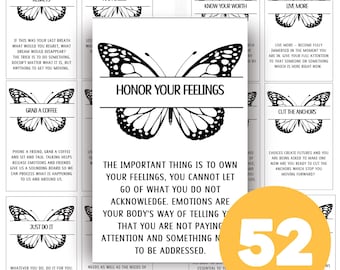 Printable Oracle Card Deck, Instant Download Spiritual Cards, Affirmation Deck, Butterfly Nature Spirit  Guidance