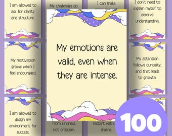 Adhd Affirmation Cards: Positive Self-Care Deck For Neurodivergent Daily Inspiration