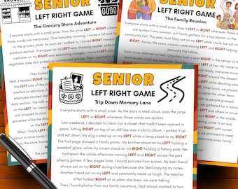 Senior Left Right Game, Senior Pass the Gift Game, Senior Party Game, Games for Senior Citizens, Elderly Icebreaker Games, Fun Group Game