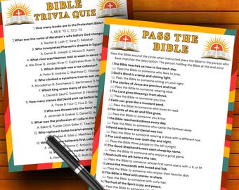 Pass the Bible, Fun Bible Game for Kids Adults, Womens Ministry Game Pass the Prize, Christian Game, Womens Retreat Ladies Church Game