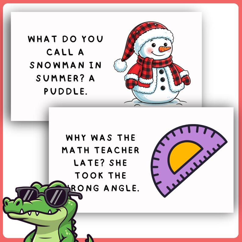 Protractor Puns Funny Lunchbox Jokes for Kids: Set of 50 Printable School Notes ...