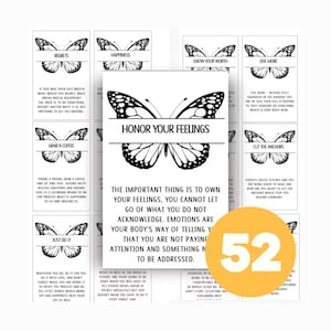 Printable Oracle Card Deck, Instant Download Spiritual Cards, Affirmation Deck, Butterfly Nature Spirit  Guidance