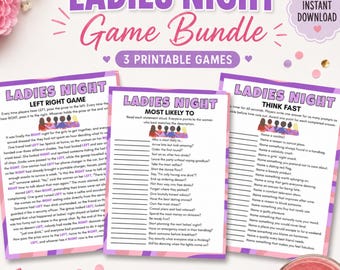 Ladies Night Think Fast Game, Fun Printable Ladies Party Game, Ladies Night Out Think Quick Game for Adults Girls Night, Women Birthday Game