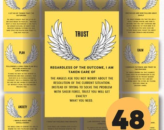 Angels Oracle Cards Deck | Angel Messages for Guidance, Self-Love, Awakening, Healing, Wisdom | 40 page Oracle Cards Guidebook