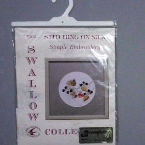 The Swallow Collection Stitching on Silk Simple Embroidery Kit