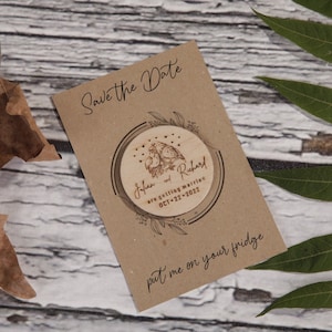 Rustikale Adventure Birds Holz Save the Date Magnete Hochzeit Holz Save the Date Magnete