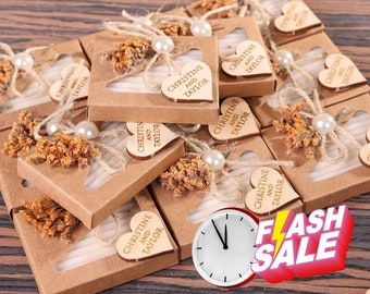 Sabonetes personalizados como lembrancinhas de casamento | Presente rústico para convidados de chá de panela