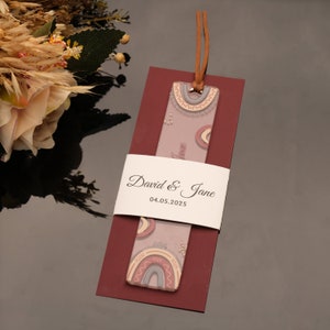 15 Pcs Personalized Acrylic Bookmarks Wedding Favors - Custom Bridal Shower Party Favors - Unique Guest Gift - Personalized Acrylic Bookmark