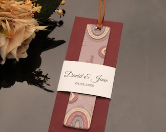 Personalized Acrylic Bookmarks: Custom Wedding & Party Favors (15 Pcs)