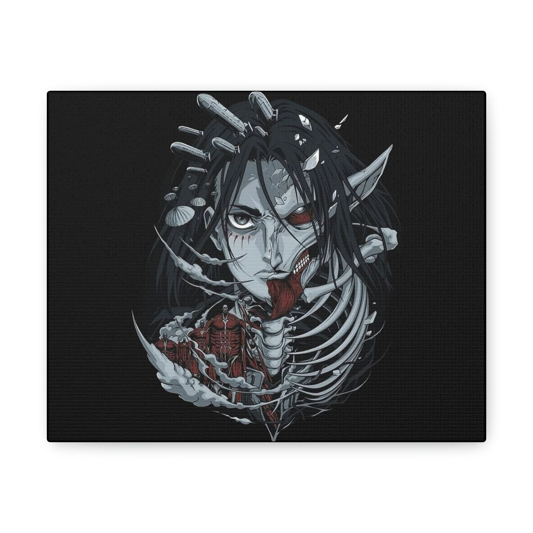 A.O.T Attack on Titans Anime Canvas Gallery Wraps Etsy