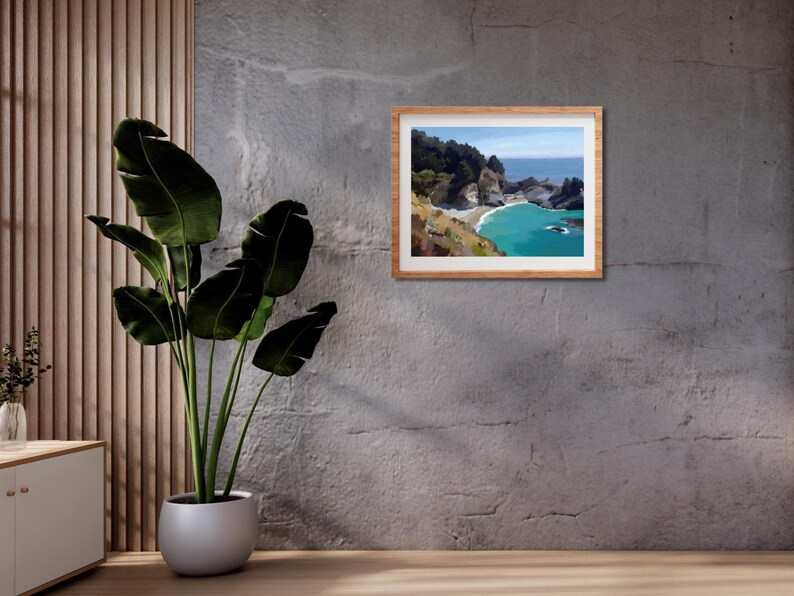 Mcway Falls Big Sur Wall Art California Coast Printable Wall Etsy