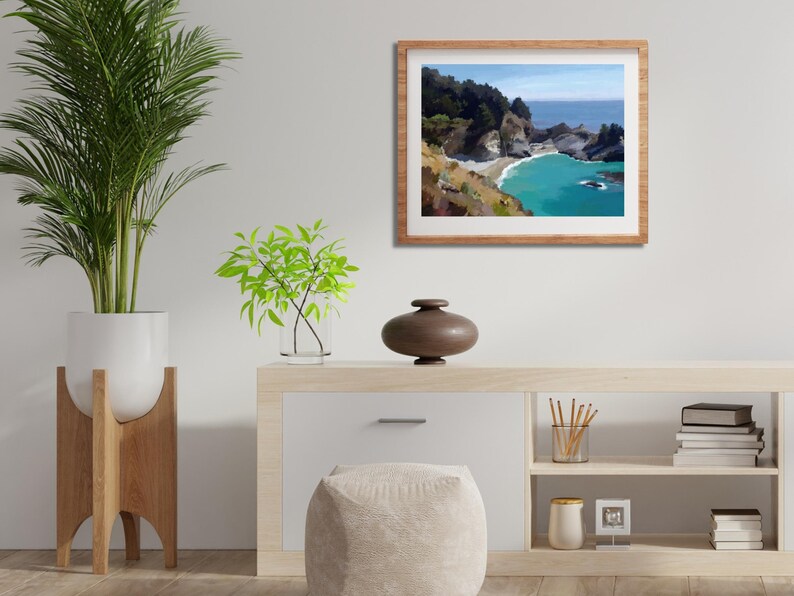 Mcway Falls Big Sur Wall Art California Coast Printable Wall Etsy