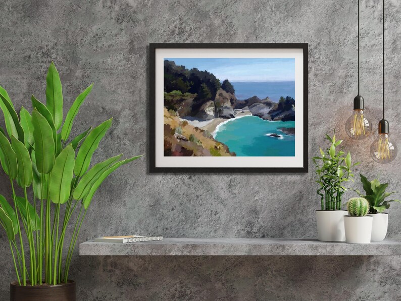 Mcway Falls Big Sur Wall Art California Coast Printable Wall Etsy