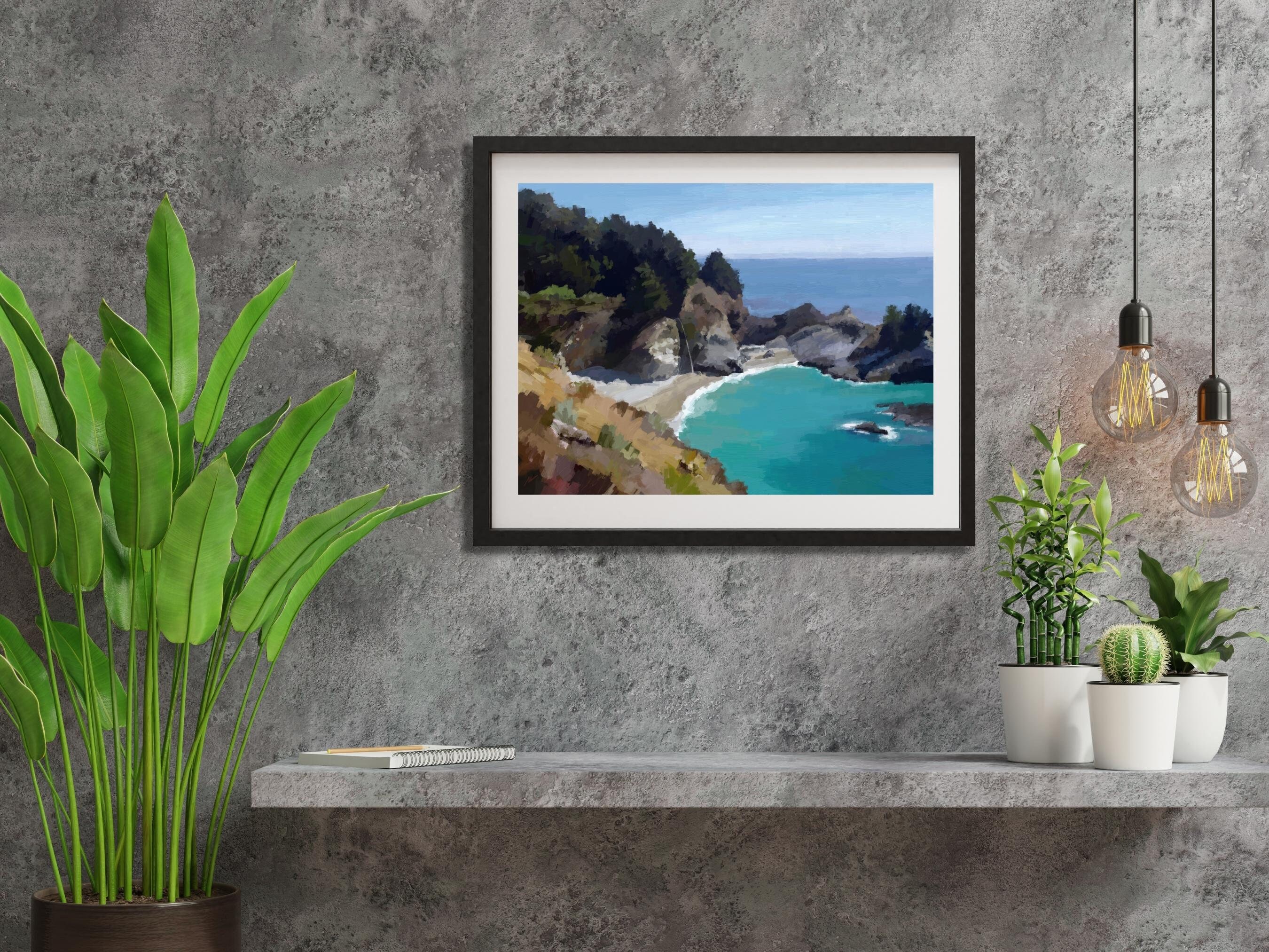 Mcway Falls Big Sur Wall Art California Coast Printable Wall Etsy