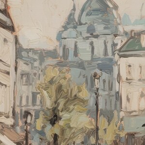 Neutral Paris Cityscape, Vintage Style Wall Art, Paris Street Scene, Downloadable Print image 7