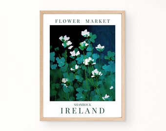 Ireland National Flower Poster, Flower Market Print, Printable Wall Art, Botanical Print, Abstract Floral Art, Digital Download, Home Decor