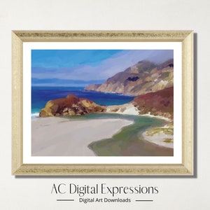 Big Sur Printable Wall Art, California Coast Printable Wall Art, Digital Download, Printable Art, Ocean Wall Art, Home Decor