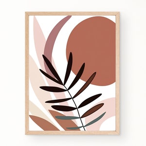 Mid Century Modern Print, Boho Wall Art, Minimalist Wall Art, Abstract Art Print, Printable Wall Art, Digital Download, Neutral Color Print
