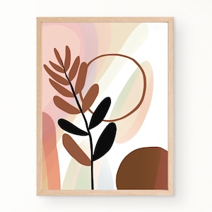 Boho Wall Art, Mid Century Modern Print, Neutral Color Print, Digital Download, Minimalist Wall Art, Abstract Art Print, Printable Wall Art