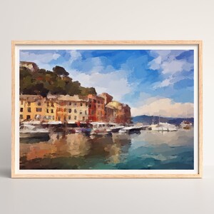Portofino Italy Printable Wall Art, Travel Wall Art, Italy Wall Art, Digital Download, Printable Art, Home Decor