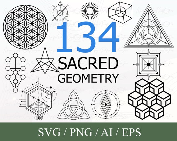 Sacred Geometry Svg Bundle| Geometric SVG | Tattoo svg | Minimalistic svg | Mandala svg | shapes svg | sacred symbols | Abstract Svg