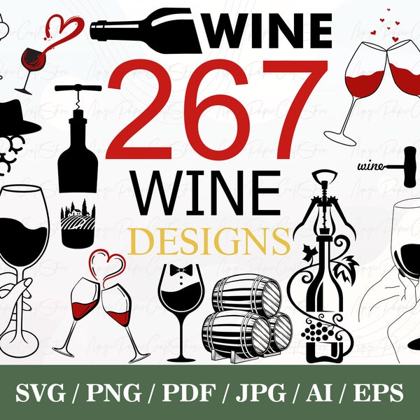 Wine SVG Bundle, Wine PNG Bundle, WINE Svg Cut Files, Wine Cut Files, Wine Glass Svg, Wine Glass Png, Wine Drinking Svg, Vineyard Svg