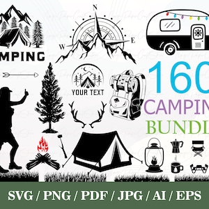 Camping SVG Bundle | Camping Clipart | Camp Life Svg | Camper Svg | Adventure Svg | Campfire Svg | Happy Camper Svg | Camping Svg cut files