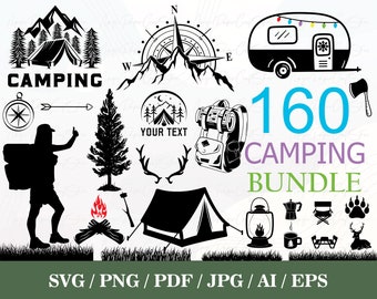 Camping SVG Bundle | Camping Clipart | Camp Life Svg | Camper Svg | Adventure Svg | Campfire Svg | Happy Camper Svg | Camping Svg cut files