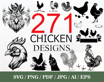 Chicken svg bundle hand drawn, chicken svg, rooster svg, chicken svg funny, crazy chicken lady svg, chicken whisperer svg, Hen Svg,