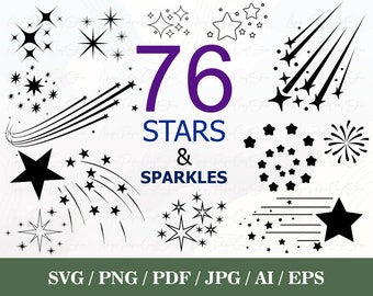 SPARKLE SVG | Stars SPARKLE Svg | Sparkle Svg Cut Files | Stars Clipart | Stars Svg Files | Sparkle Stars Vector