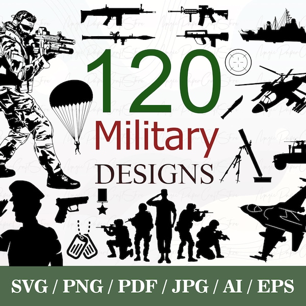 120 Military SVG Bundle | Soldier SVG | Army svg | Military svg | Military PNG | Military Vector | Military Cut Files  | Us Army svg