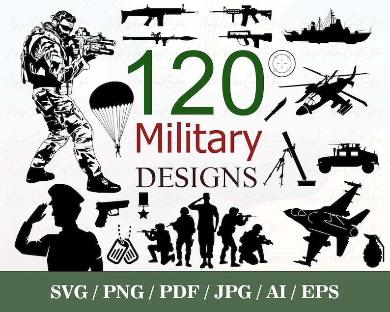 120 Military SVG Bundle Soldier SVG Army svg Military svg Military PNG Military Vector Military Cut Files Us Army svg image 1