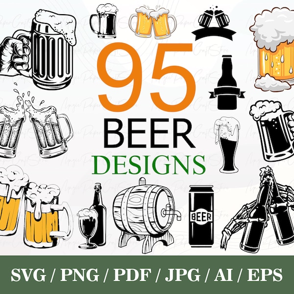 95 BEER SVG Bundle | Beer Mug Svg | Beer Mug Svg | Alcohol Svg | Beer Mug Png | Cheers And Beers Svg | Beer Bottle Svg | Beer Png