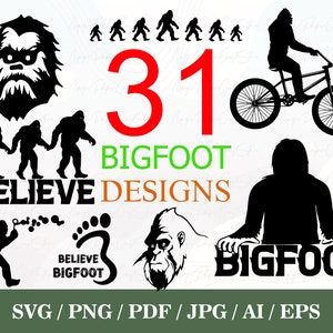 Bigfoot svg Bundle, Big Foot Svg, Sasquatch Svg, Bigfoot  Cut File, bigfoot png, bigfoot svg file, Sasquatch png, Sasquatch Silhouette