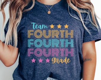 Retro Team Fourth Grade Shirt, Fourth Grade Teacher Shirt, 4th Grade T Shirt, Teacher Team Shirt, 4th Grade Tee, First Day of School Shirt