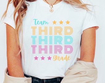 Retro Team Third Grade Shirt, Third Grade Teacher Shirt, 3rd Grade T Shirt, Teacher Team Shirt, 3rd Grade Tee, First Day of School Shirt