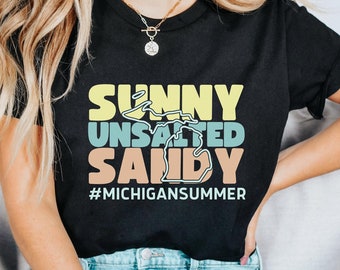 Michigan Summer Shirt, Great Lakes Shirt, Camping Shirt, Up North Shirt, Cottage Life Shirt, Adventure Shirt, Beach Shirt, Summer Shirt