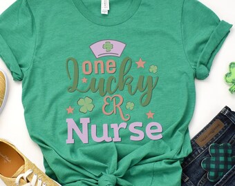 ER Nurse Shirt, ER St Patricks Day, Registered Nurse Tee, Vintage St Patricks Day Shirt, St Patricks Day Shirt, Emergency Room Nurse