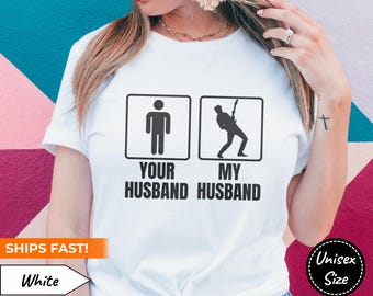 Band Wife Guitarist Shirt • Dibs on the Guitarist T-shirt • Funny Musician Gift • Musical Tee • Your Husband My Husband • Rock Music Tshirt